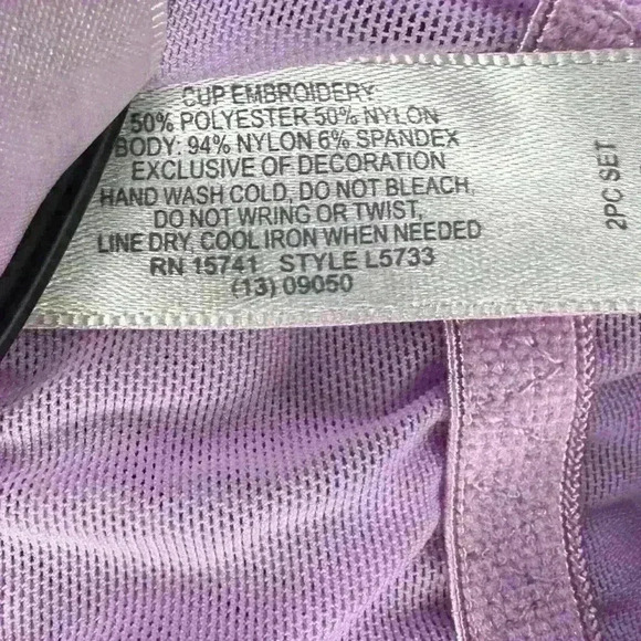 Y2k 90s Lavender Bustier Top By Inner Secrets Size M - Picture 8 of 8